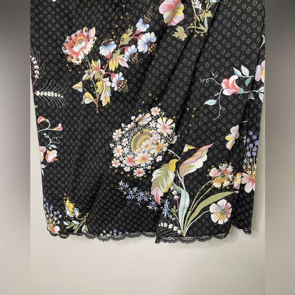 Antropologie’s Maeve Black One Shoulder Textured Cotton Floral Stud Mini Dress 8 - Picture 6 of 11